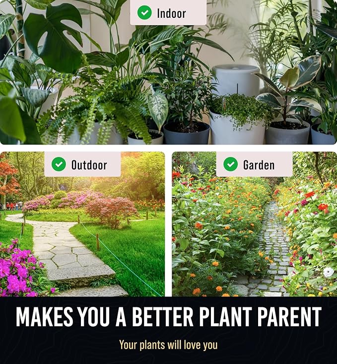 GROWIT Soil Water Monitor for Plants - Soil Moisture Meter | Hydrometer for Plants | Plant Moisture Meter Houseplants | Water Tester for Plants | Farming Indoor and Outdoor Plants- Orange