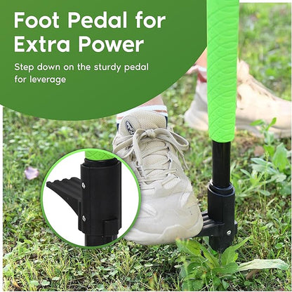 Garden Guru Stand Up Weeder Weed Puller Tool – Long Handle up to 45-Inch – Heavy Duty 3 Claw Weeder with Foot Pedal – No Bending or Kneeling – Great for Dandelions, Thistle, Grass (4 Pack)