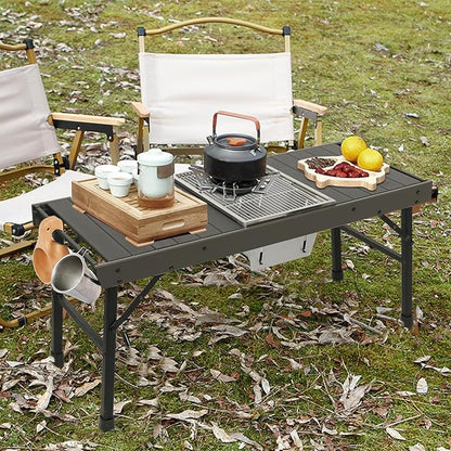 SUN-YE Charcoal Grill for IGT Table,Portable Grill with Carry Bag,Adjustable Furnace Burning Carbon Plate Height,Stainless Steel,Instantly Expands and Stores,1 Piece