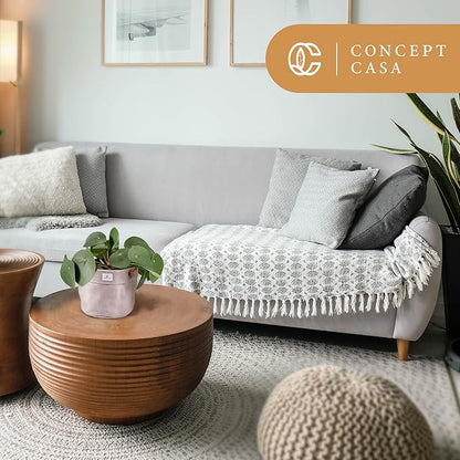 Large Waxed Canvas Handmade Hanging Planter for Indoor/Outdoor Plants, Hanging Basket Plant Holder Stone Gray with Hook