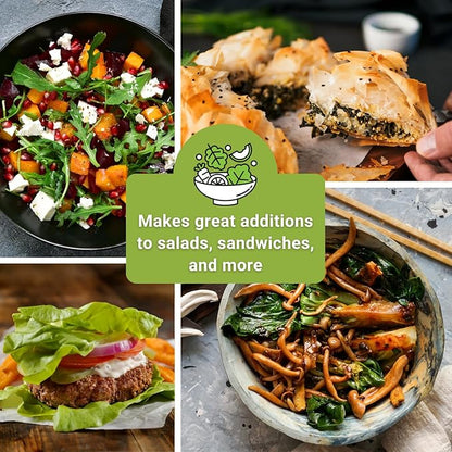 Sow Right Seeds - Large Greens Seed Collection for Planting - Spinach, Arugula, Kale, Lettuce, Tat SOI, Pak Choi and Rainbow Swiss Chard - Non-GMO Heirloom - Plant and Grow a Home Vegetable Garden