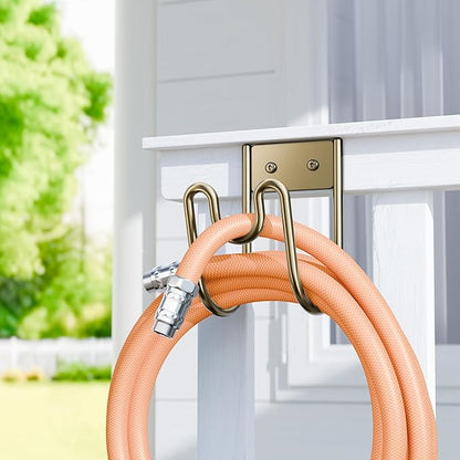 Bronze Metal Garden Hose Holder - Wall Mounted Water Hose Holder - Hose Hanger Heavy Duty for Water Hose Extension Cords Vacuum Hose (1 Pack)