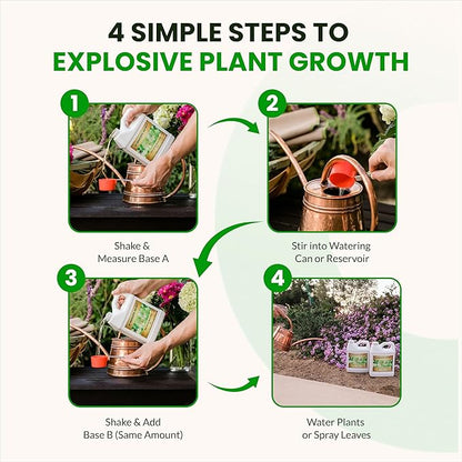 Humboldts Secret Base A & B Liquid Hydroponic Fertilizer | Complete Hydroponic Nutrients for Indoor and Outdoor Plants | Supports Healthy Vegetative Growth and Flowering Stage | 1 Gallon