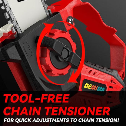 Mini Chainsaw for Miwaukee M18 Battery, 8-Inch and 6-Inch 2-IN-1 Cordless Electric Chain saw with Brushless Motor and Auto-Oiler, 800W Hand Mini Chainsaw for Tree Pruning Wood Cutting(No Battery)