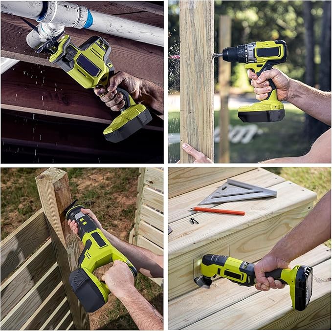 2 Packs 6.0Ah 18V Battery Replacement for Ryobi 18V Lithium-Ion Battery, Compatible with Ryobi 18 Volt Batteries Cordless Power Tools