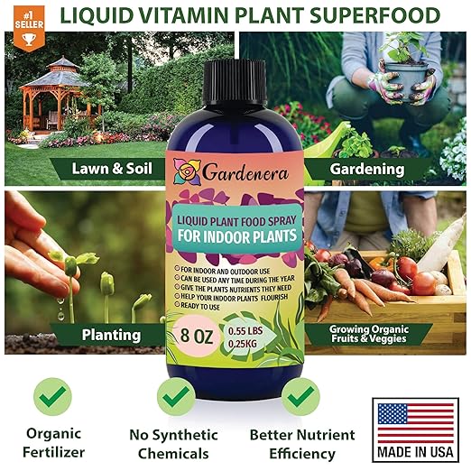 Gardenera Plant Growth Superfood for ALBO VARIEGATA with 18 Vitamins & Minerals - Organic Plant Food Fertilizer - Micro-Fungi and Bio-Organisms for Albo Variegata Plant Care & Growth Enhancement - 8oz
