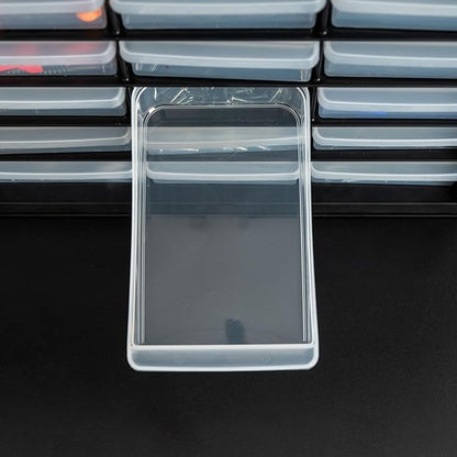 IRIS USA Plastic Storage Drawers, 24-Drawer, Stackable Small Parts Organizer Cabinet for Hardware Screw Nuts and Bolts Sticker Bead Balloon Building Bricks, Teacher Toolbox Garage Storage Bins, Black