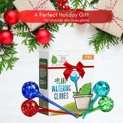 LGL Plant Watering Globes - Automatic Self Watering Globes. Decorative Self Watering Planter Inserts. Self Watering Spikes to Support Plant Health. 4 Pack x 350ml.