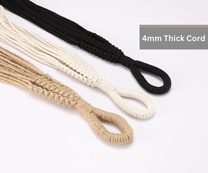 Giant XXL 55 Inches Macrame Planter Hanger Large for 15 inch Pot + Swag Hook | Extra Large Hanging Planter for Indoor Plants | No Pot/Plant Included (XXL)