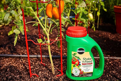 Miracle-Gro Shake 'N Feed Tomato, Fruit & Vegetable Plant Food, Plant Fertilizer, 4.5 lbs. (6-Pack)