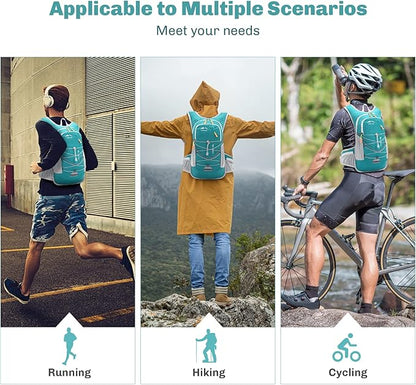 Hydration Backpack,Lightweight Hydration Pack with 1.5L Water Bladder, Water Backpack for Hiking Running, Biking