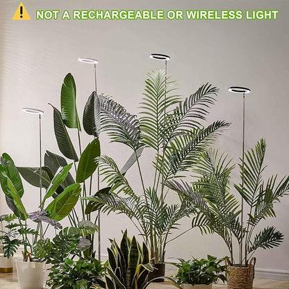 yadoker Plant Grow Light, LED Growing Light Full Spectrum for Indoor Plants, Paired with a Soil Tester,Height Adjustable, Automatic Timer, 5V Low Safe Voltage,Idea for Large Plant Light