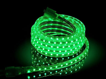 CBConcept UL Listed, 30 Feet, Super Bright 8100 Lumen, Green, Dimmable, 110-120V AC Flexible Flat LED Strip Rope Light, Commercial Grade, Indoor Outdoor use, Ready to plug n shine