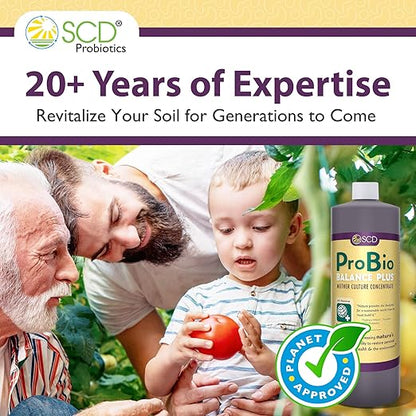 SCD Probiotics ProBio Balance Plus - Make 20X More Soil Conditioner - Super Concentrate Of Effective Beneficial Microorganisms + PNSB Phototrophs - OMRI Listed for Organic Farm Lawn & Garden (1 Liter)