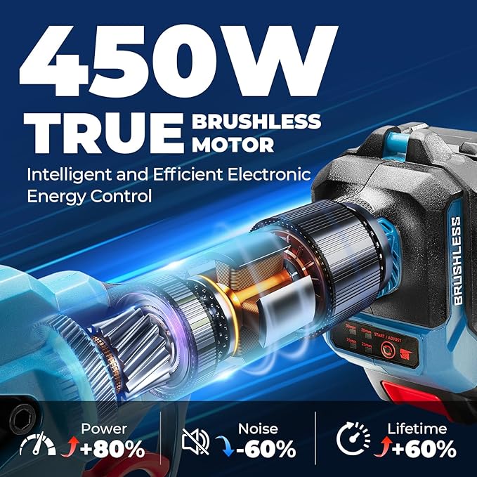 Dong Cheng 20V Brushless Electric Pruning Shears, 4 Cutting Levels up to 35 mm, Professional Brushless Motor, 2.0 Ah Battery, 2 A Charger, SK5 Blade – For Fruit Trees, Gardening