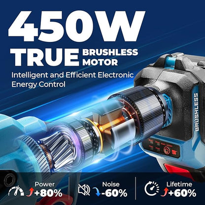 Dong Cheng 20V Brushless Electric Pruning Shears, 4 Cutting Levels up to 35 mm, Professional Brushless Motor, 2.0 Ah Battery, 2 A Charger, SK5 Blade – For Fruit Trees, Gardening