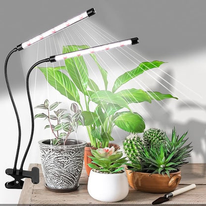 Grow Light 6500K Full Spectrum Plant Grow Lights 84 LED Plant Light with Clip Grow Lamp for Indoor Plants Growing Lamps（2PCS）
