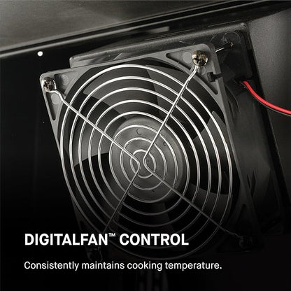 Masterbuilt® Gravity Series® 600 Digital Charcoal Grill and Smoker,WiFi Technology, GravityFed™ Charcoal Hopper, 600 Cooking Sq. Inches, Reversible Smoke&Sear Cast Iron Grates, Black, Model MB20041023