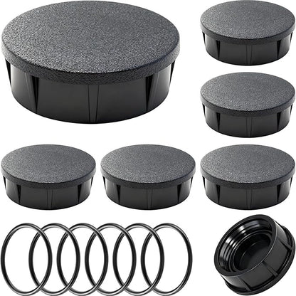 6-Pack Sprinkler Head Caps Compatible with Rain Bird 1800 Series Sprinklers, Replacement for 1800XC Model, UV-Resistant ABS and Nitrile Rubber O-Ring