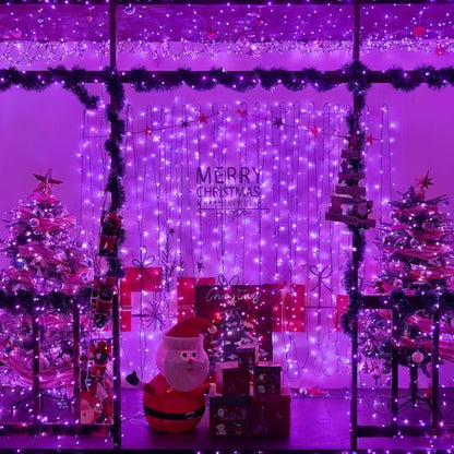 YEGUO 66ft 200 LED Christmas Lights Outdoor Waterproof, Purple String Lights Indoor, Twinkle Christmas Tree Lights Plug in with Timer Memory 8 Modes