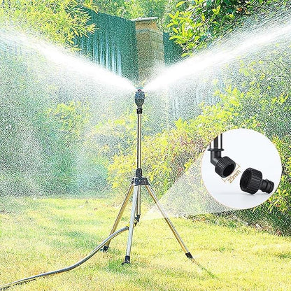 Rotating Tripod Sprinkler, 360 Degree Automatic Rotating Tripod Sprinkler, Automatic Rotating Yard Sprinklers, Rotatings Tripods Sprinklers for Large Area Yard Garden Lawn (A)