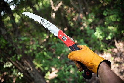 EZ KUT WOW Folding Saw 10” – Heavy-Duty Hand Saw for Tree Trimming, Pruning & Wood Cutting – Compact Foldable Design for Camping, Hunting & Survival – Razor Sharp SK4 Steel Blade