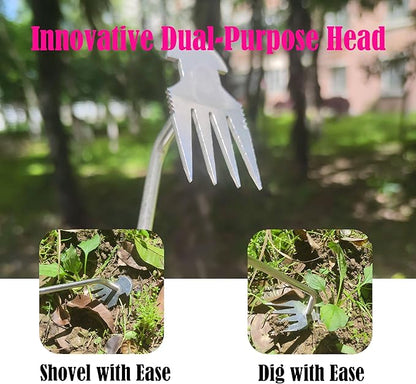 Hand Weed Puller Dual-Action 4-Claw Weeder with Ergonomic Grip Garden Tool for Efficient Root Removal Precision Weed Extraction Ideal for Garden Enthusiasts