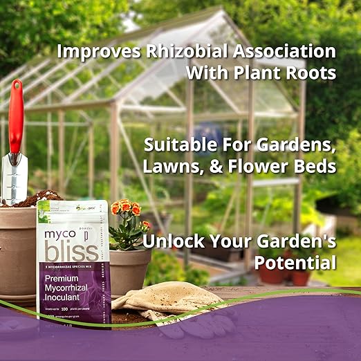 Myco Bliss Granular (1lb) - Mycorrhizal Fungi for Plants - 5 Strain Mycorrhizal Inoculant with 1000 Propagules Per Gram - Highly Concentrated Mycorrhizae for Plants, Potting Soil, & Garden Soil