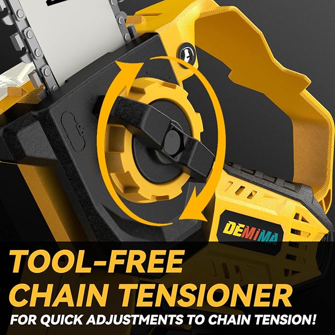 Mini Chainsaw for Dewalt 20V Max Battery, 8-Inch and 6-Inch 2-IN-1 Cordless Electric Chain saw with Brushless Motor and Auto-Oiler, 800W Hand Mini Chainsaw for Tree Pruning Wood Cutting(No Battery)