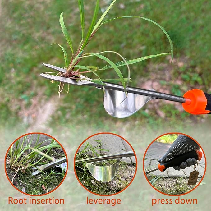 Weed Puller Tool, 2025 New Portable Weeder Tool, Weeding Tool with Stainless Steel, Garden Tools for Plant & Weeding, Crack Weeder Tool, Weed Remover Tool for Farm & Backyard