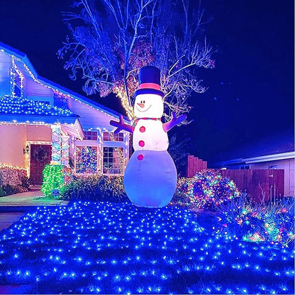 YEGUO 66ft 200 LED Blue Christmas Lights Outdoor Waterproof, Green Wire String Lights Indoor, Twinkle Tree Lights Plug in with Memory Timer