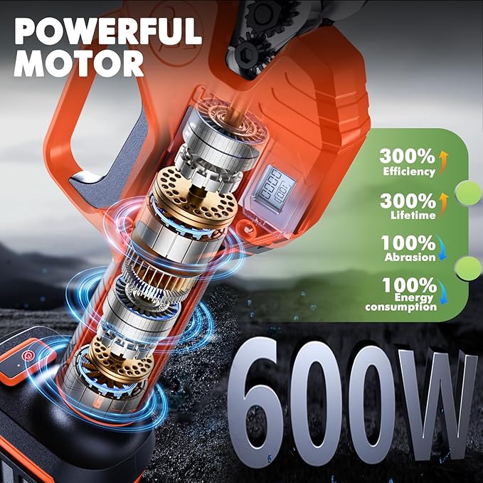 Electric Pruning Shears Cordless with 2 Batteries, [1.6'' Cutting Diameter] Professional Power Pruner, Garden Scissors for Tree Trimming Branch Cutter [SK5 Blades] [Brushless] [LCD Display]