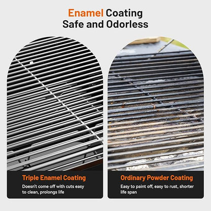 KEYO GRILL 16-Inch Heavy Duty Portable Charcoal Grills, 168 Sq. In. Dual Vent Control Camping BBQ Grills with Foldable Legs, Lid Thermometer Compact Outdoor Grill for Backyard, Tailgate, Boat