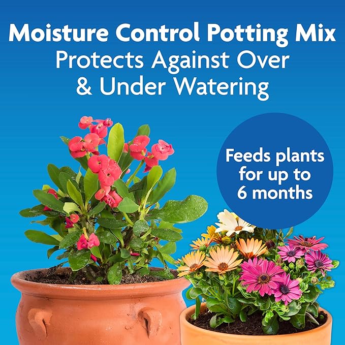 Miracle-Gro Moisture Control Potting Mix, For Container Plants, Protects against Over- and Under-Watering, 8 qt., 2-Pack