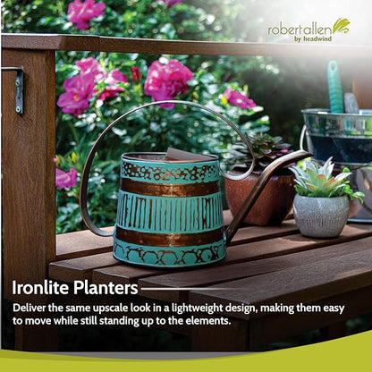 Headwind Gilford Vintage Watering Can – 1/2 Gallon Copper Patina Decorative Galvanized Large Metal Watering Can Planter for Outdoor & Indoor – Antique Style by Robert Allen