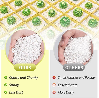 Riare 15 Quarts Organic Perlite for Plants - Horticultural Perlite Soil Amendment for Plants Potting Mix, Natural Chunky Perlite Soil Additive Conditioner Improve Root Growth, Drainage and Ventilation