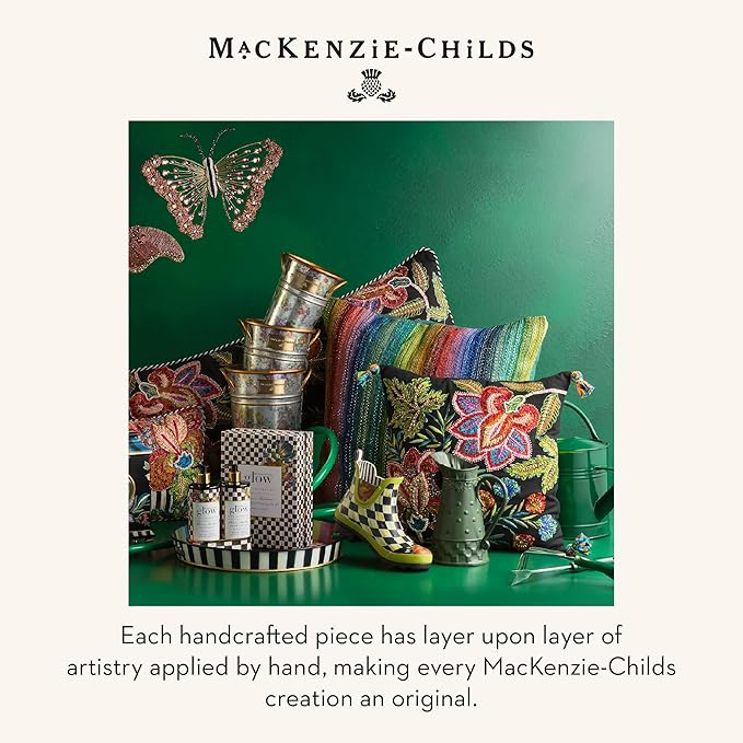 MACKENZIE-CHILDS Galvanized Flower Buckets, Decorative Metal Buckets, Flower Market, Set of 3