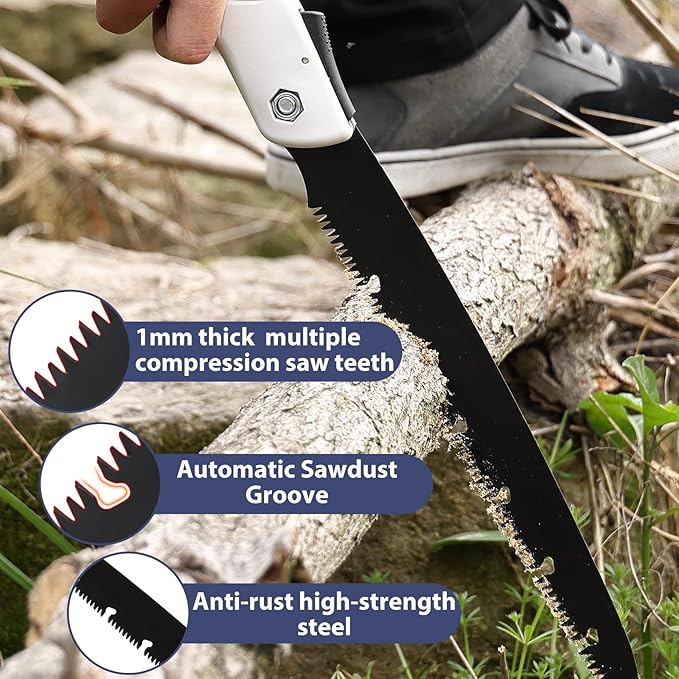 Folding Hand Saw, Garden Pruning Hacksaw Yard Tools,Pruners for Tree Trimming,14" Silky Branch Cutter for Wood Cutting,Camping Saw,Survival Tools