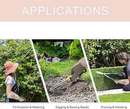 Long Gardening Gloves for Women,Durable Rose Pruning Gloves Thorn Resistant for Weeding Planting Digging(1 Pair)