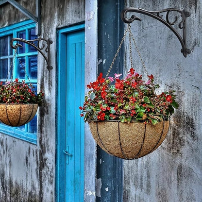 Hanging Plant Bracket, Heavy Duty Artistic Garden Hook (13 Inches/2 Pack) Thicker More Durable Rust-Resistant, for Hanging Plants, Bird Feeders, Lanterns, Potted, Outdoor Indoor Hanging Brackets Hooks