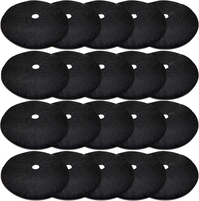 EBaokuup 20 Pack 16.5 Inch Non-Woven Tree Mulch Ring - Degradable Tree Protector Mat, Reusable Tree Weed Barrier Mat for Weed Control Root Protection