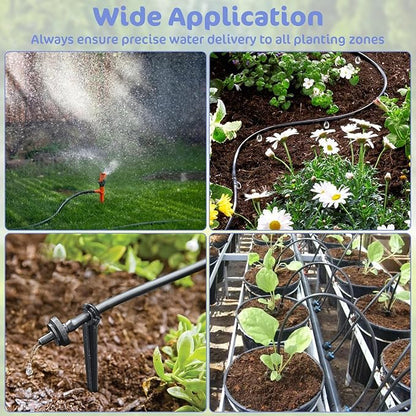 200 ft. 1/4 Drip Irrigation Tubing, Black Distribution Tubing for Drip-Irrigation-System, Polyethylene Drip Line, Drip-Irrigation Hose Tube for Quick-Connect Drip-Irrigation Emitters