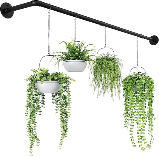 Bamworld Hanging Planters Indoor Plant Hangers with Metal Rod (Pot & Plant Not Included) 42in