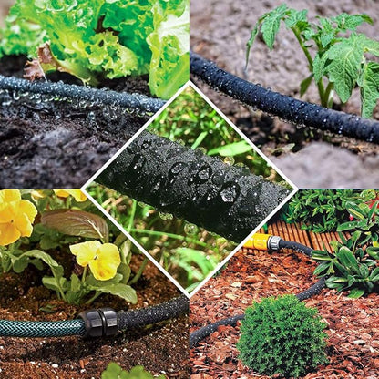 Cuckoo Soaker Hose 5/8" Diameter-Heavy Duty Rubber-Save 70% Water-Great for Garden Flower Beds. (25FT)