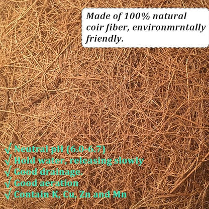 16 Inch Coco Liner for Planters, 2PCS Round Replacement Plant Basket Liner, Coco Fiber for Hanging Basket