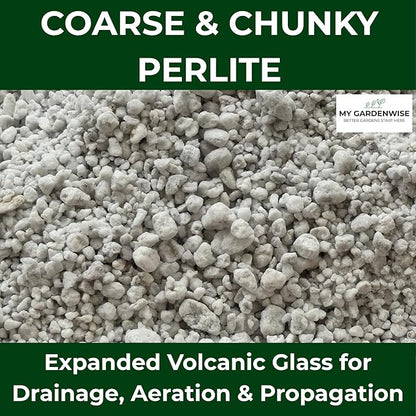 Perlite for Plants, Coarse and Chunky Horticultural Perlite, Organic Perlite for Gardening Indoor & Outdoor, Perlite Bulk Bag, Made in USA (3 quarts)