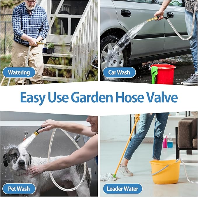 SPECILITE 75 FT Garden Hose, 304 Stainless Steel Metal Heavy Duty Flexible Water Pipe, Kink Free, Durable, Lightweight for Yard, Outdoor with Rubber Grip