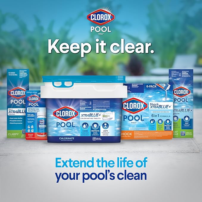 Clorox® Pool&Spa™ Shock XTRABLUE® Plus, Kills Bacteria & Algae in Swimming Pools, Swim-Ready in 15 Minutes, (12-Pack)