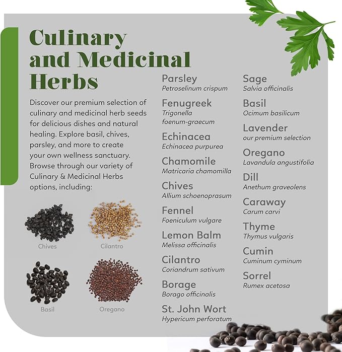 Organic Heirloom Seed Kit - 70+ Varieties, 50,000+ Seeds - Diverse Fruits, Vegetables, & Herbs for Gardening- Includes Culinary & Medicinal Herbs- Embrace Abundance & Enrich Your Farming