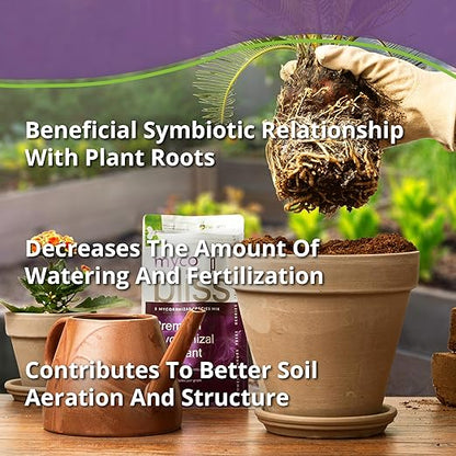 Myco Bliss Powder (20lbs) - Mycorrhizal Fungi for Soil - 5 Strain Mycorrhizal Inoculant with 1000 Propagules Per Gram - Highly Concentrated Mycorrhizae for Plants, Potting Soil, & Garden Soil